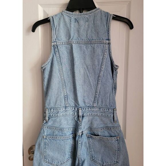 Adolge 70s Sleeveless Denim Jumpsuit 0 - Picture 4 of 11